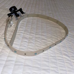 Cream and turquoise belt